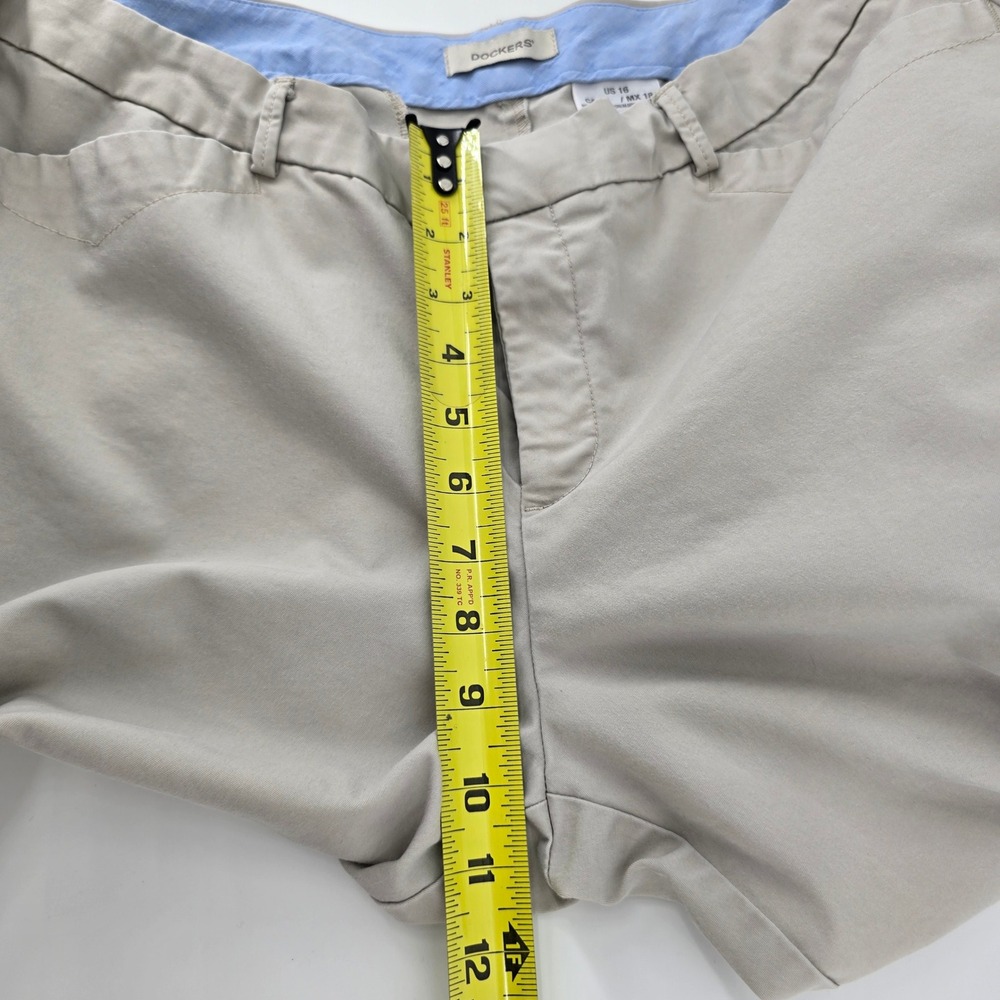 Dockers Womens Khaki Capri Pants Tan Cotton Blend Stretch Size 16 - Picture 6 of 6